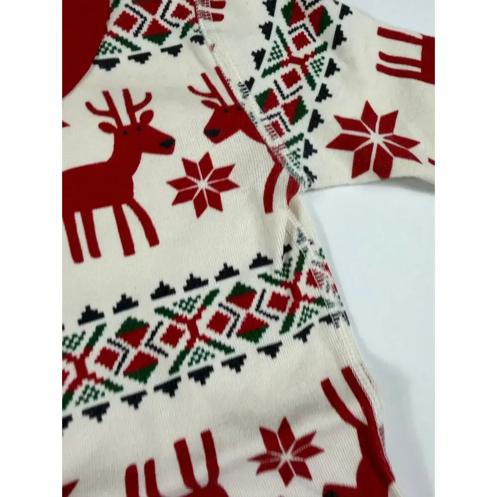 Hanna Andersson Deer Organic Cotton Short John Pajamas Size 5 Holiday